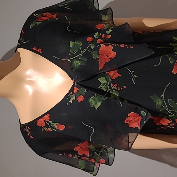 Hell Bunny Vixen Lily inspired sheer crepe dress size L - Picture 6 of 10